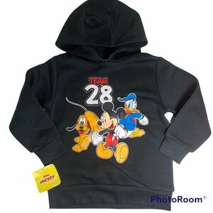 NWT Mickey black Pullover Hoodie Size 5